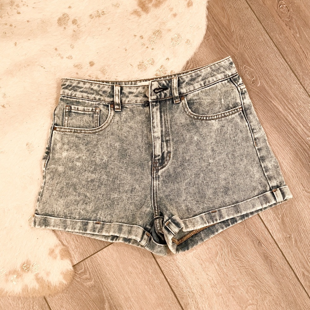 Pacsun acid wash mom shorts